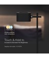 3W LED magnetische Tischleuchte, aufladbar - Touch-dimmbar, CCT, Up/Down Light, schwarz, USB-C, tragbar