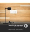 3W LED magnetische Tischleuchte, aufladbar - Touch-dimmbar, CCT, Up/Down Light, schwarz, USB-C, tragbar