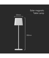 5W LED magnetische Solar Tischleuchte - Touch dimmbar, CCT, IP65, weiß, tragbar, wiederaufladbar