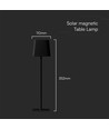 5W LED Solar magnetische Tischleuchte - Touch dimmbar, CCT, IP65, schwarz, 400lm, inkl. Batterie