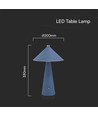 3W wiederaufladbare LED Tischleuchte, Blau - Touch dimmbar, 3-in-1 CCT, 4000mAh Akku, inkl. Leuchtmittel