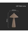 3W wiederaufladbare LED Tischleuchte, braun - 3-in-1 CCT, dimmbar, Touch-Steuerung, USB-C, 4000mAh Akku