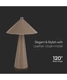 3W wiederaufladbare LED Tischleuchte, braun - 3-in-1 CCT, dimmbar, Touch-Steuerung, USB-C, 4000mAh Akku