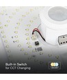 12W LED Sensorleuchte mit Samsung Chip - 3-in-1 CCT, quadratisch, weiß, 360° PIR Sensor, IP20