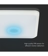 12W LED Sensorleuchte mit Samsung Chip - 3-in-1 CCT, quadratisch, weiß, 360° PIR Sensor, IP20