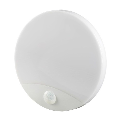 15W LED Decken-/Wandleuchte mit Sensor - Samsung LED Chip, 3-in-1 CCT, IP44, weiß, rund, Ø25cm