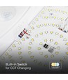 15W LED Decken-/Wandleuchte mit Sensor - Samsung LED Chip, 3-in-1 CCT, IP44, weiß, rund, Ø25cm