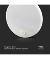 15W LED Decken-/Wandleuchte mit Sensor - Samsung LED Chip, 3-in-1 CCT, IP44, weiß, rund, Ø25cm