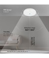 15W LED Decken-/Wandleuchte mit Sensor - Samsung LED Chip, 3-in-1 CCT, IP44, weiß, rund, Ø25cm