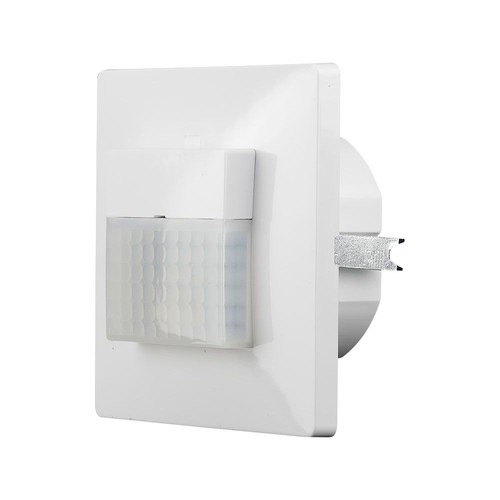 Wandmontierter Bewegungsmelder - Weiß, zur Unterputzmontage, PIR Infrarot, Max 200W