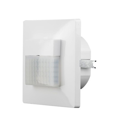 Wandmontierter Bewegungsmelder - Weiß, zur Unterputzmontage, PIR Infrarot, Max 200W