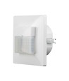 Wandmontierter Bewegungsmelder - Weiß, zur Unterputzmontage, PIR Infrarot, Max 200W