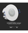 PIR-Sensor Deckenmontage - 360° Erfassungsbereich, Weißes Gehäuse