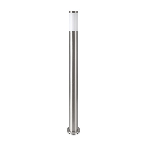 Pollerleuchte E27 - Edelstahlgehäuse (110 cm), satiniertes Nickel, IP44