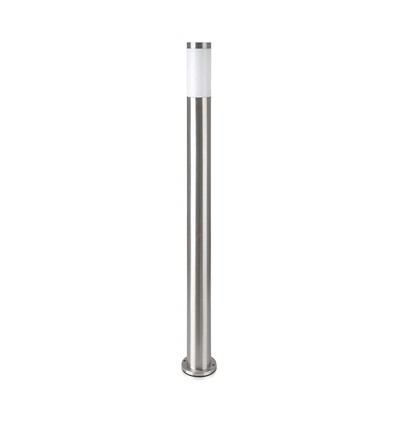 Pollerleuchte E27 - Edelstahlgehäuse (110 cm), satiniertes Nickel, IP44