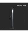 110cm E27 Gartenleuchte mit Sensor - IP44, Edelstahl, Anthrazit, PIR Sensor, ohne Leuchtmittel
