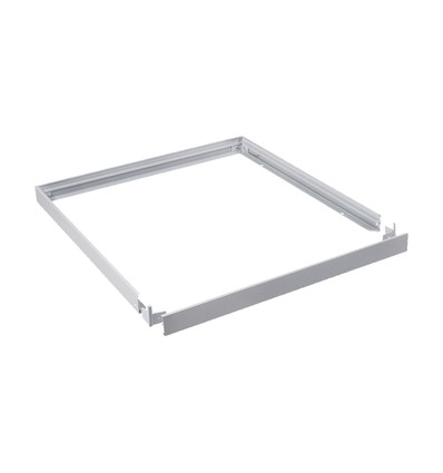 60x60 Aufbaurahmen für LED Panel - Weißer Kunststoff, Höhe 4,4cm, zur direkten Deckenmontage