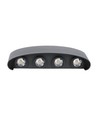 7W - LED Wandleuchte, 4000K, Sandgeschwärzt Schwarz