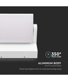 17W weiße drehbare LED Wandleuchte - 150lm/W, IP65, 3000K, 350° verstellbar, Außen, inkl. Leuchtmittel