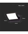 17W LED Wandleuchte / Fluter - IP65, schwarz, Aluminium