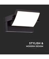 17W LED Wandleuchte / Fluter - IP65, schwarz, Aluminium