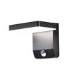 17W LED Wandleuchte mit PIR Sensor, quadratisch - IP65, 2580lm, schwarz, 4000K, inkl. Leuchtmittel