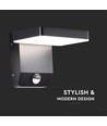 17W LED Wandleuchte mit PIR Sensor, quadratisch - IP65, 2580lm, schwarz, 4000K, inkl. Leuchtmittel