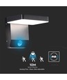 17W LED Wandleuchte mit PIR Sensor, quadratisch - IP65, 2580lm, schwarz, 4000K, inkl. Leuchtmittel