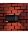 24W LED Wandleuchte mit Up/Down Licht - IP65, grau, 4000K, 20cm hoch, Aluminium, Außen