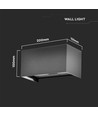 24W LED Wandleuchte mit Up/Down Licht - IP65, grau, 4000K, 20cm hoch, Aluminium, Außen