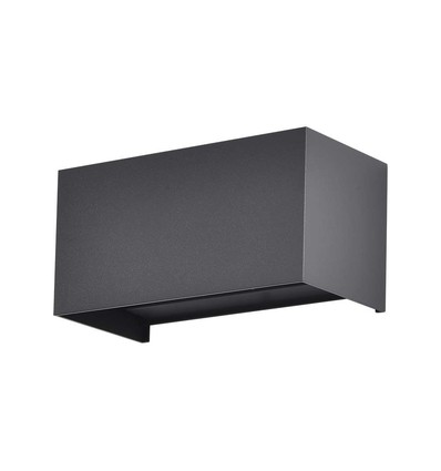 24W LED Außenwandleuchte - IP65, schwarz, Up/Down Licht, 3000K, 2720lm, 20x10x10 cm