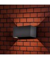 24W LED Außenwandleuchte - IP65, schwarz, Up/Down Licht, 3000K, 2720lm, 20x10x10 cm