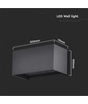24W LED Außenwandleuchte - IP65, schwarz, Up/Down Licht, 3000K, 2720lm, 20x10x10 cm