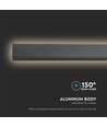 141cm Anthrazit 23W lineare LED Wandleuchte, RA90 - IP65, 2875lm, 3000K