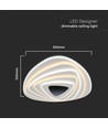 120W 3D Designer Deckenleuchte - 51x50cm, dimmbar, 3-in-1 CCT, inkl. Fernbedienung