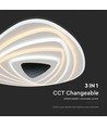 120W 3D Designer Deckenleuchte - 51x50cm, dimmbar, 3-in-1 CCT, inkl. Fernbedienung