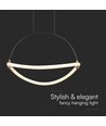 12W LED Pendelleuchte - Ø40cm, schwarz, 1,5m Seil, inkl. Leuchtmittel