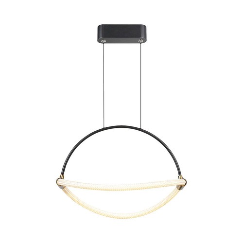 12W LED Pendel, Ø40cm - Schwarz, 4000K, 1,5m Kabel, inkl. Leuchtmittel
