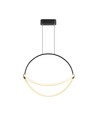 60cm 16W LED Pendel - Schwarz, 1,5m Seil, 120lm/W