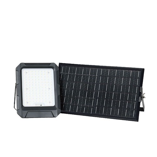 15W LED Solar Fluter mit Solarpanel - 4000K, 3.7V, IP65, inkl. Fernbedienung, Arbeitsleuchte, Außen