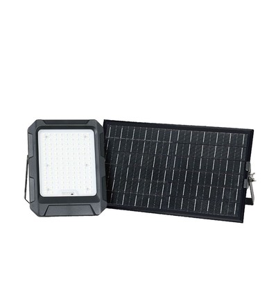 15W LED Solar Fluter mit Solarpanel - 4000K, 3.7V, IP65, inkl. Fernbedienung, Arbeitsleuchte, Außen