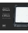 15W LED Solar Fluter mit Solarpanel - 4000K, 3.7V, IP65, inkl. Fernbedienung, Arbeitsleuchte, Außen