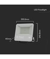 100W LED Fluter, Samsung LED Chip - 100lm/W, IP65, schwarz, kaltweiß, Außen