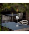 1,5W LED Tischleuchte, Touch dimmbar - 5V, IP54, 3000K, sandweiß, kabelloses Laden, wiederaufladbar