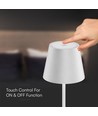 1,5W LED Tischleuchte, Touch dimmbar - 5V, IP54, 3000K, sandweiß, kabelloses Laden, wiederaufladbar