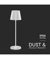 1,5W LED Tischleuchte, Touch dimmbar - 5V, IP54, 3000K, sandweiß, kabelloses Laden, wiederaufladbar