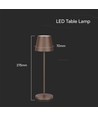 1,5W LED - Tischlampe, Touch, Dimmbar, 3000K, IP54, Sand Cortenfarbenes Gehäuse