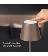 1,5W LED - Tischlampe, Touch, Dimmbar, 3000K, IP54, Sand Cortenfarbenes Gehäuse