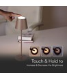 1,5W LED - Tischlampe, Touch, Dimmbar, 3000K, IP54, Sand Cortenfarbenes Gehäuse