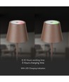 1,5W LED - Tischlampe, Touch, Dimmbar, 3000K, IP54, Sand Cortenfarbenes Gehäuse
